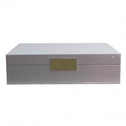 Addison Ross Ltd CHIFFON GRAY GLASSES BOX: Gold Trim