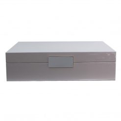 Addison Ross Ltd CHIFFON GRAY GLASSES BOX: Silver Trim Boxes