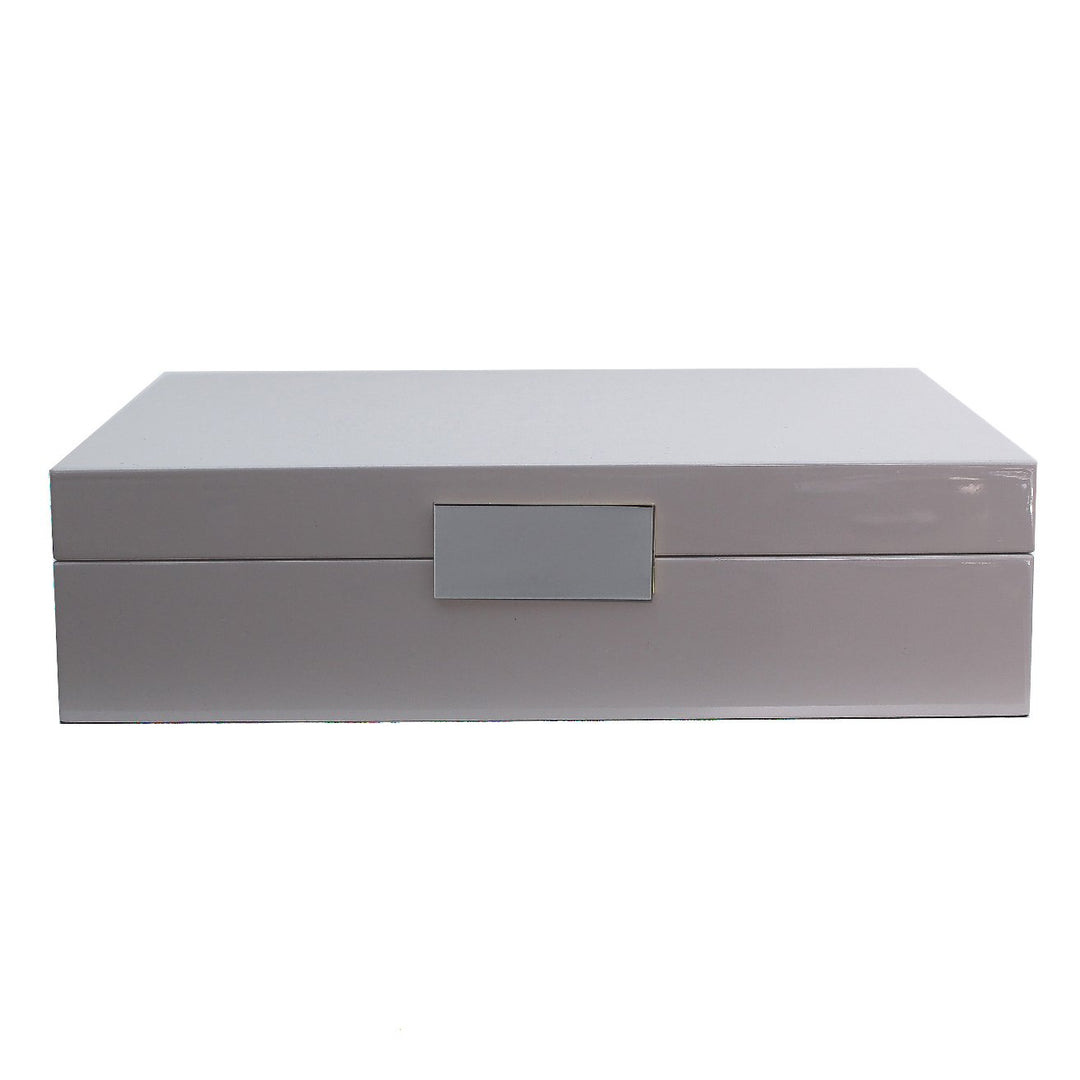 Addison Ross Ltd CHIFFON GRAY GLASSES BOX: Silver Trim Boxes