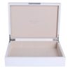 Addison Ross Ltd WHITE STORAGE BOX Subhead: Silver Trim Boxes