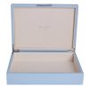 Addison Ross Ltd PALE DENIM BLUE STORAGE BOX: Silver Trim