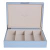 Addison Ross Ltd Boxes PALE DENIM BLUE GLASSES BOX: Silver Trim
