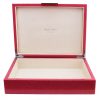 Addison Ross Ltd Boxes PINK SHAGREEN STORAGE BOX: Silver Trim