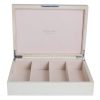 Addison Ross Ltd VANILLA CROCODILE GLASSES BOX: Silver Trim Boxes