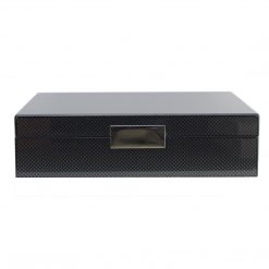 Addison Ross Ltd CARBON FIBRE STORAGE BOX: Silver Trim