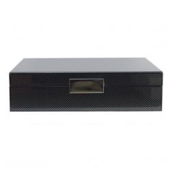 Addison Ross Ltd Boxes CARBON FIBRE WATCH BOX: Silver Trim