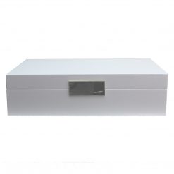 Addison Ross Ltd WHITE JEWELRY BOX: Gold Trim Boxes