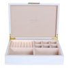 Addison Ross Ltd WHITE JEWELRY BOX: Gold Trim Boxes