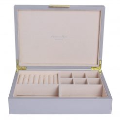 Addison Ross Ltd CHIFFON JEWELRY BOX: Gold Trim Boxes