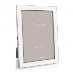 Addison Ross Ltd Frames Silver Trim, White Enamel Picture Frame