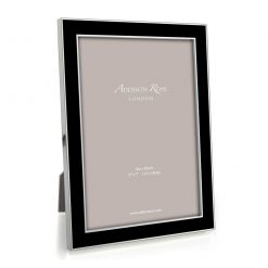 Addison Ross Ltd Frames Silver Trim, Black Enamel Picture Frame