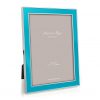 Addison Ross Ltd Silver Trim, Aqua Blue Enamel Picture Frame