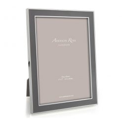 Addison Ross Ltd Silver Trim, Taupe Enamel Picture Frame