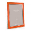 Addison Ross Ltd Silver Trim, Orange Enamel Picture Frame