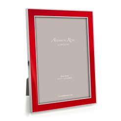 Addison Ross Ltd Silver Trim, Red Enamel Picture Frame Frames
