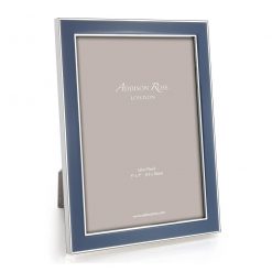 Addison Ross Ltd Silver Trim, Denim Blue Enamel Picture Frame