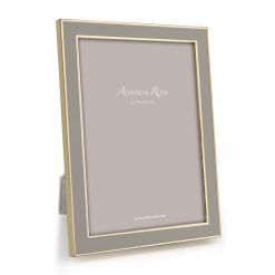 Addison Ross Ltd Gold Trim Taupe Enamel Picture Frame Frames