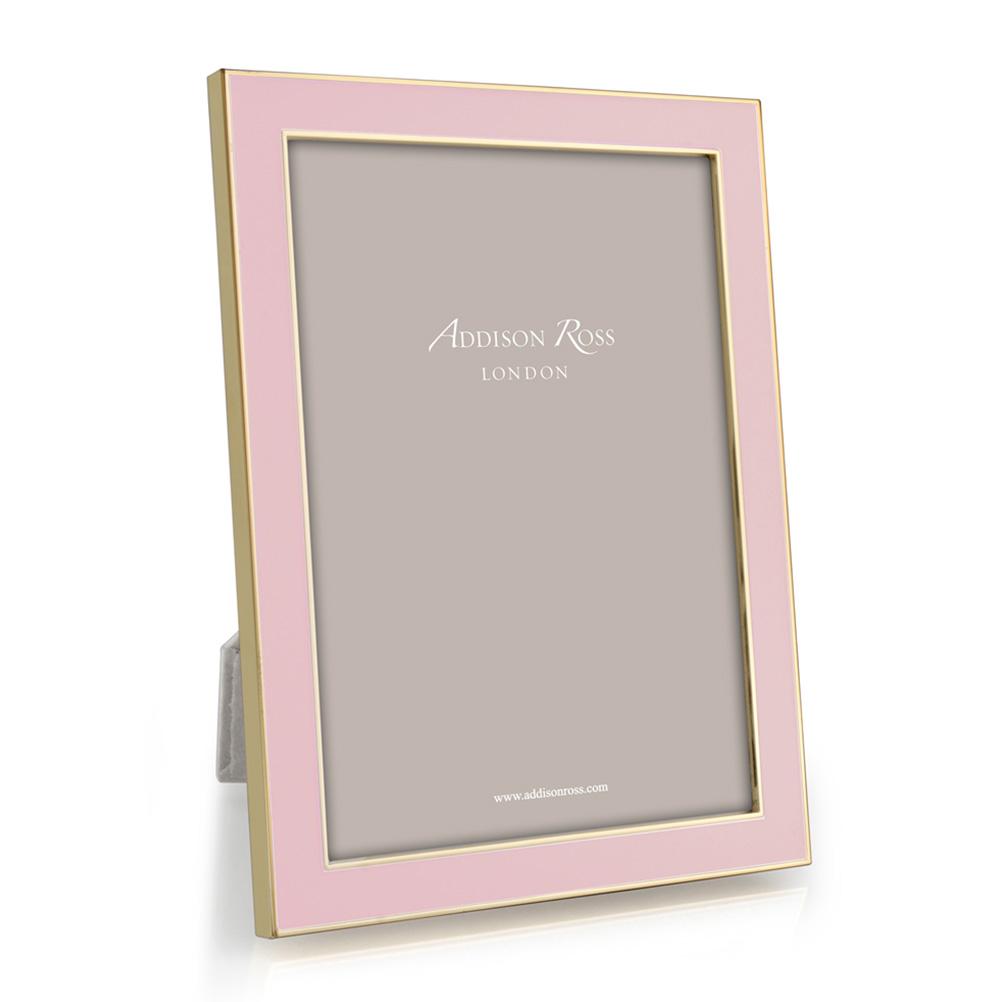 Addison Ross Ltd Frames Gold Trim Pastel Pink Enamel Picture Frame