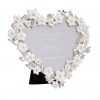 Addison Ross Ltd Silver & White Heart Flower Frame Frames