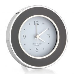 Addison Ross Ltd Taupe & Silver Silent Alarm Clock Clocks