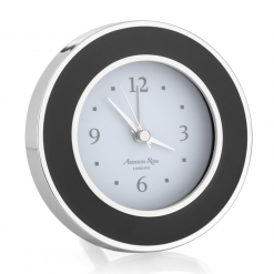 Addison Ross Ltd Black & Silver Alarm Clock