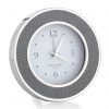 Addison Ross Ltd Grey Shagreen Silver Alarm Clock Clocks