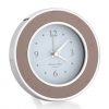 Addison Ross Ltd Blush Ostrich Silver Alarm Clock Clocks