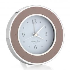 Addison Ross Ltd Blush Ostrich Silver Alarm Clock Clocks