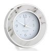 Addison Ross Ltd White Marble Silver Alarm Clock