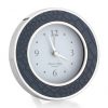 Addison Ross Ltd Clocks Blue Croc Silver Alarm Clock