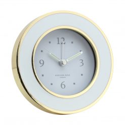 Addison Ross Ltd Clocks White & Gold Silent Alarm Clock