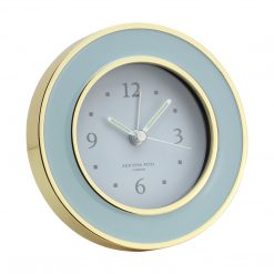 Addison Ross Ltd Powder Blue & Gold Alarm Clock Clocks