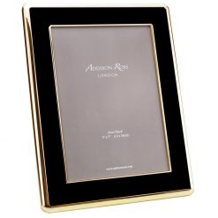 Addison Ross Ltd Wide, Curved Enamel Frame: Black & Gold Frames