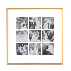 Addison Ross Ltd Nine Aperture Brushed Gold Wall Hanging Frame