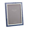 Addison Ross Ltd MARQUETRY PICTURE FRAME: Navy Blue Wood Veneer & Mother Of Pearl