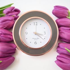 Addison Ross Ltd Clocks Rose Gold & Taupe Alarm Clock