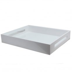 Addison Ross Ltd White Medium Lacquered Serving Tray Homeware