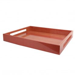 Addison Ross Ltd Homeware Orange Croc Medium Lacquered Serving Tray