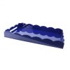 Addison Ross Ltd LARGE, NAVY SCALLOPED EDGE TRAY