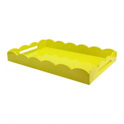 Addison Ross Ltd LARGE, YELLOW SCALLOPED EDGE TRAY Homeware