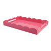 Addison Ross Ltd Homeware LARGE, PINK SCALLOPED EDGE TRAY