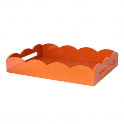 Addison Ross Ltd Homeware MEDIUM, ORANGE SCALLOPED EDGE TRAY