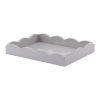 Addison Ross Ltd Homeware SMALL, CHIFFON GRAY SCALLOPED EDGE TRAY