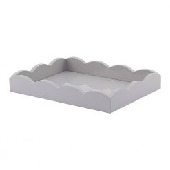 Addison Ross Ltd Homeware SMALL, CHIFFON GRAY SCALLOPED EDGE TRAY