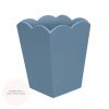 Addison Ross Ltd UK Chambray Blue Lacquered Scallop Bin – Limited Edition Homeware