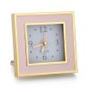 Addison Ross Ltd Pale Pink & Gold Square Silent Alarm Clock Clocks