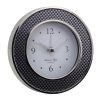 Addison Ross Ltd Carbon Fibre Silver Alarm Clock