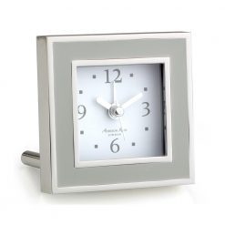 Addison Ross Ltd Chiffon & Silver Square Silent Alarm Clock Clocks