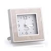 Addison Ross Ltd Clocks Mother Of Pearl Shell & Silver Square Alarm Clock