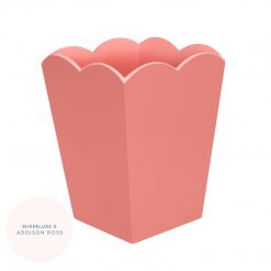 Addison Ross Ltd UK Coral Pink Lacquered Scallop Bin – Limited Edition Homeware
